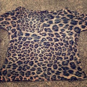 ENTI soft leopard t shirt with cheetah print